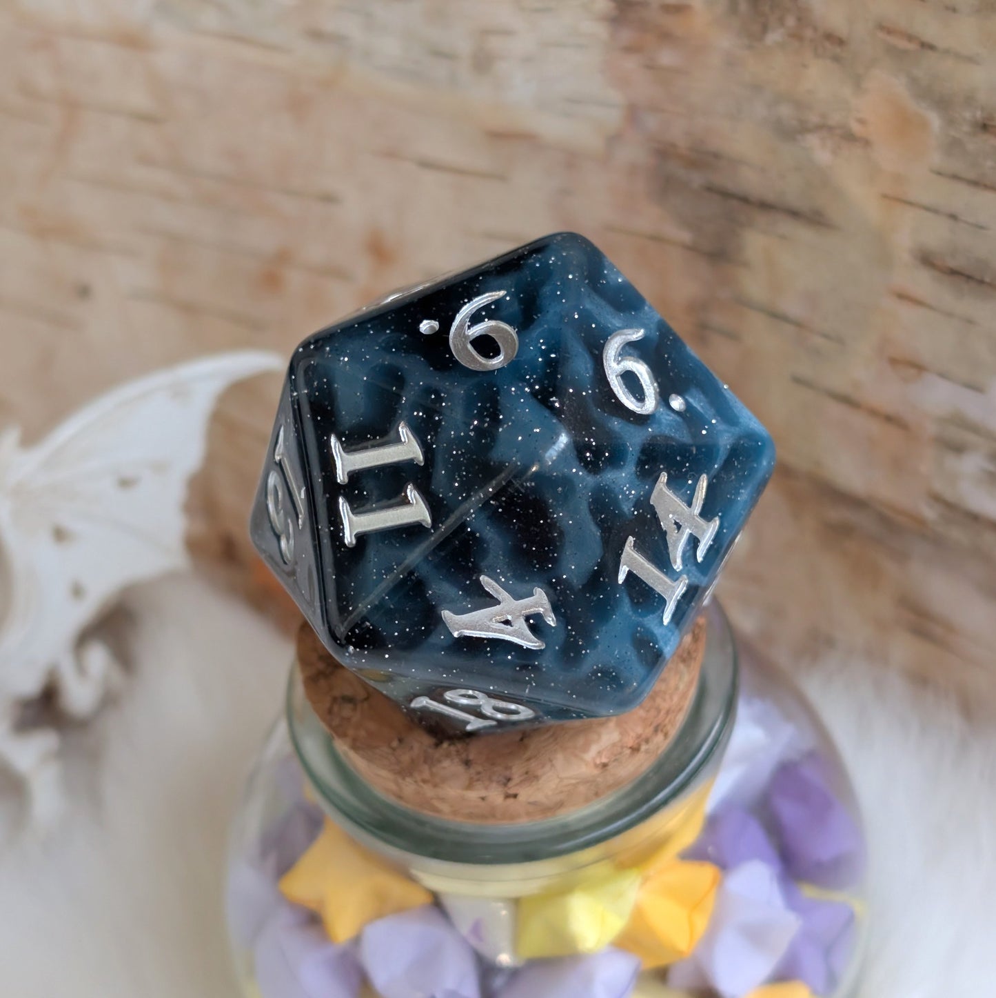 Mystic Mind - Black Blue Large D20