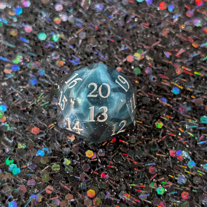 Mystic Mind - Black Blue Spindown D20