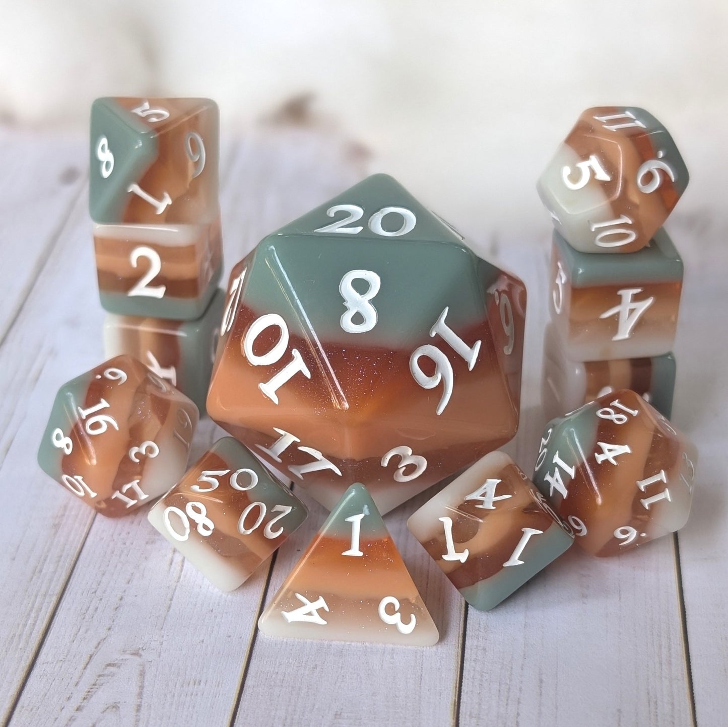 Horizons - Layered Earth Tone Large D20