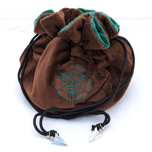 Ranger Dice Bag. Multi - pocket drawstring dice organizing bag - Fennek and Finch