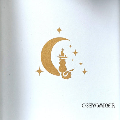 White Cat Dice Tray – Foldable PU Leather Rolling Tray for DnD | Fennek & Finch - Fennek and Finch