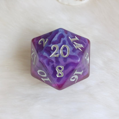 Witch Bolt - Fuchsia Purple Oversized D20 Dice Fennek and Finch