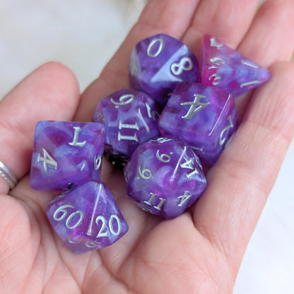 Witch Bolt - Fuchsia Purple Resin Dice Set Dice Set Fennek and Finch