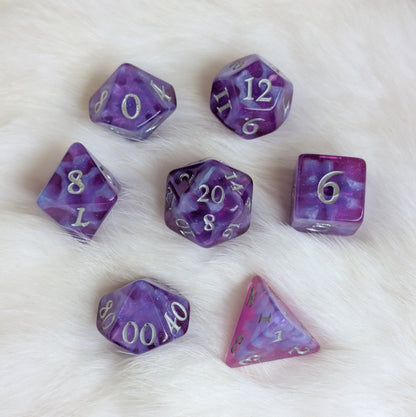 Witch Bolt - Fuchsia Purple Resin Dice Set Dice Set Fennek and Finch