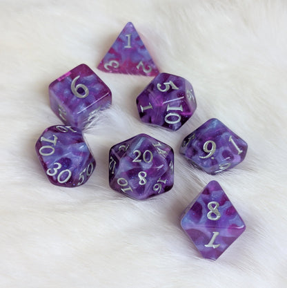 Witch Bolt - Fuchsia Purple Resin Dice Set Dice Set Fennek and Finch