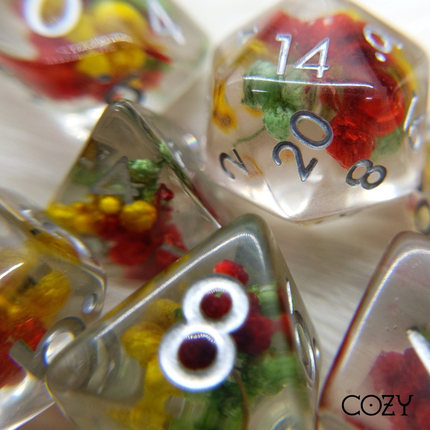 Bouquet of Flowers DnD Dice Set - Fennek and Finch