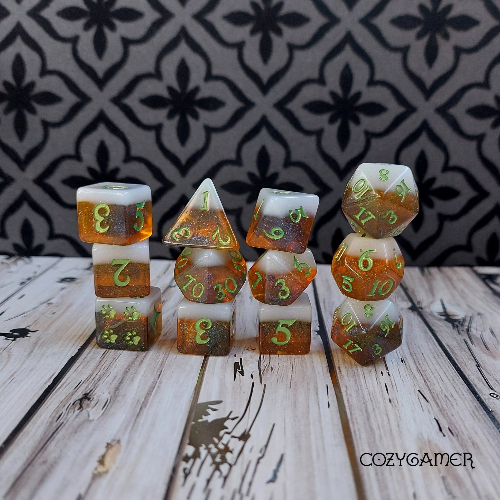 Calico Hazy IPA Dice Set – 8 - Piece Beer - Themed Cat Dice | Fennek & Finch - Fennek and Finch