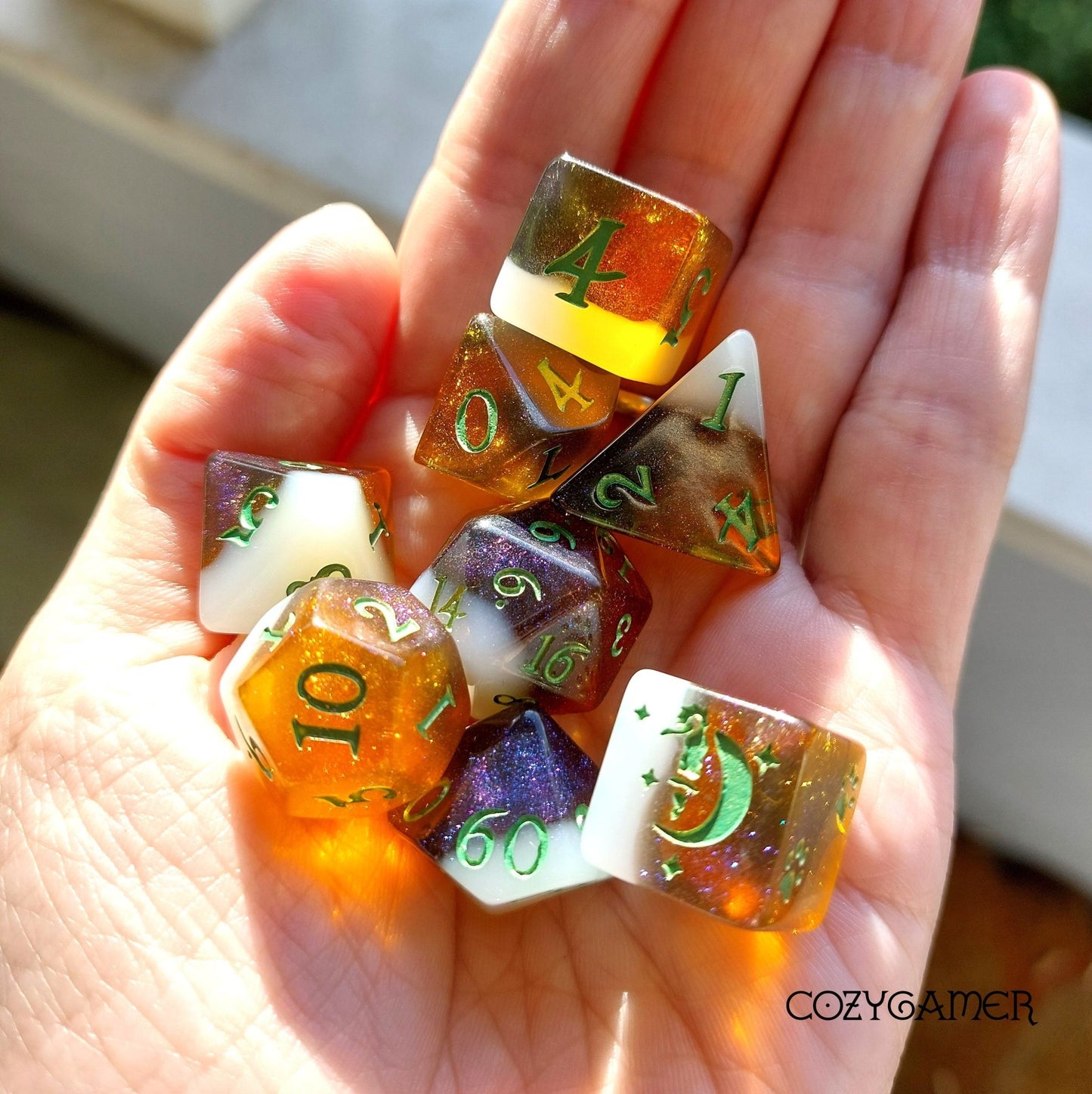 Calico Hazy IPA Dice Set – 8 - Piece Beer - Themed Cat Dice | Fennek & Finch - Fennek and Finch