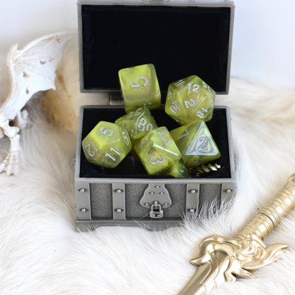 Cave Slime Dice Set. Glitter TTRPG Dice Dice Sets & Games Fennek and Finch