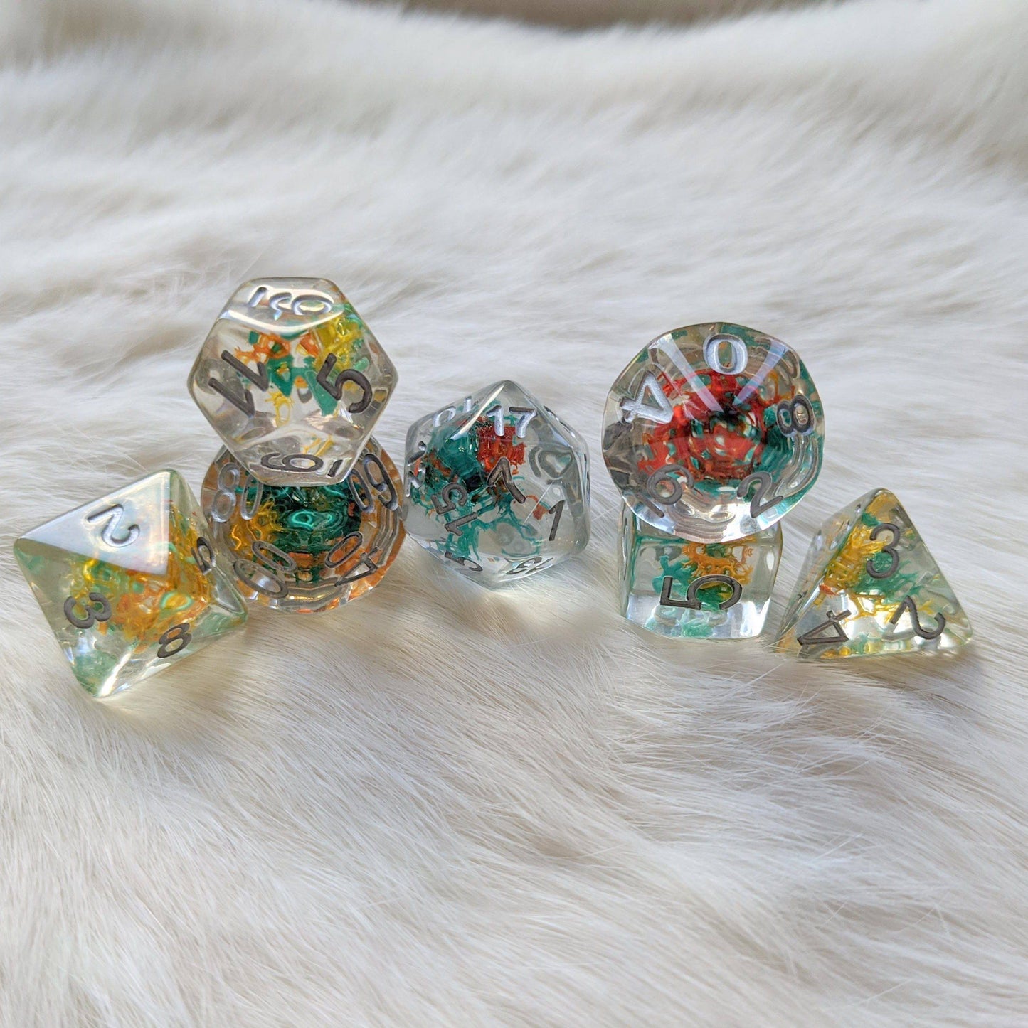 Coral Reef DnD Dice Set - CozyGamer