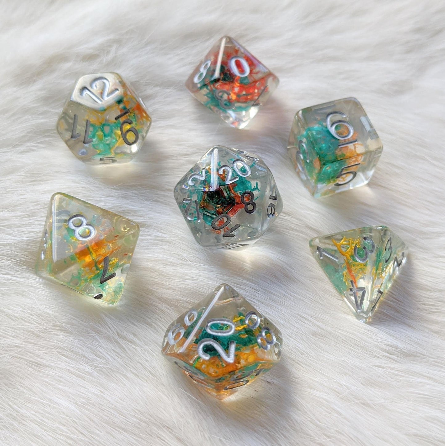 Coral Reef DnD Dice Set - CozyGamer