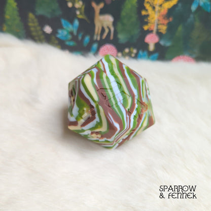 D20 Silicone Bouncy Ball – 55mm Giant Chaos Dice Toy - Fennek and Finch