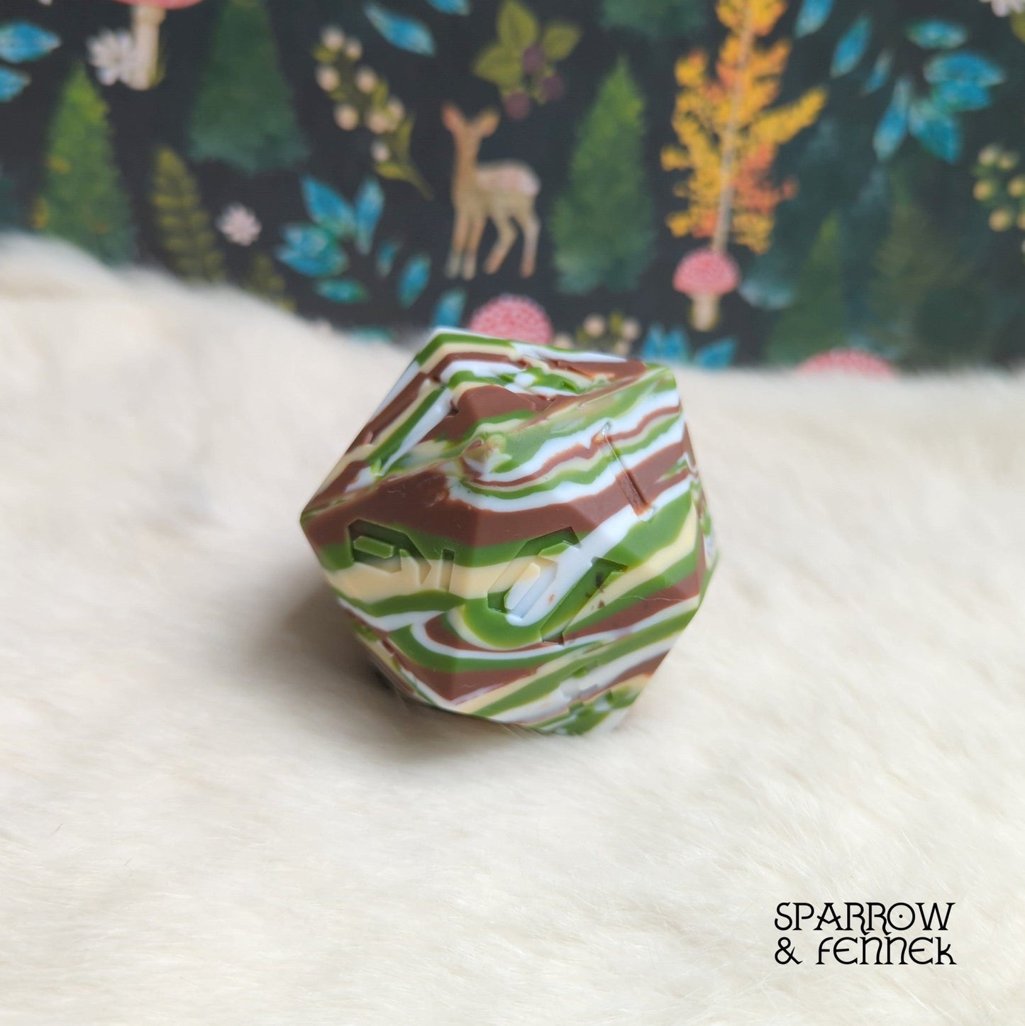 D20 Silicone Bouncy Ball – 55mm Giant Chaos Dice Toy - Fennek and Finch