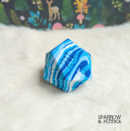 D20 Silicone Bouncy Ball – 55mm Giant Chaos Dice Toy - Fennek and Finch