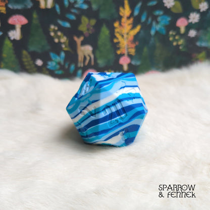 D20 Silicone Bouncy Ball – 55mm Giant Chaos Dice Toy - Fennek and Finch