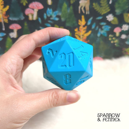 D20 Silicone Bouncy Ball – 55mm Giant Chaos Dice Toy - Fennek and Finch