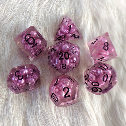 Enchantress Pearl DnD Dice Set, Pearly Bead Dice - CozyGamer