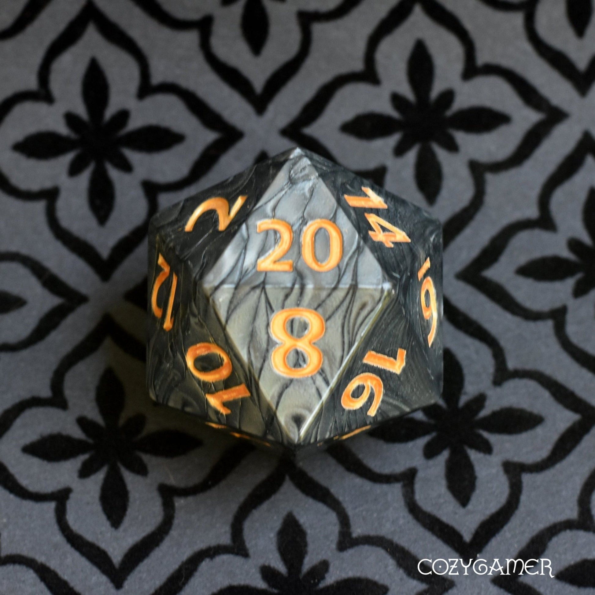 Giant Pearly D20 – 55mm Large Acrylic Twenty - Sided Die - Fennek and Finch