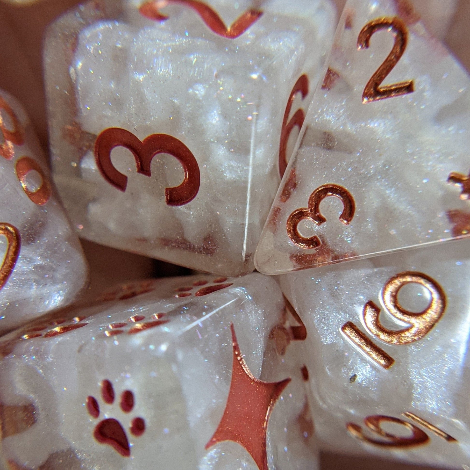 Holy Nexus 8 Piece DnD Dice Set. Dice sets Fennek and Finch