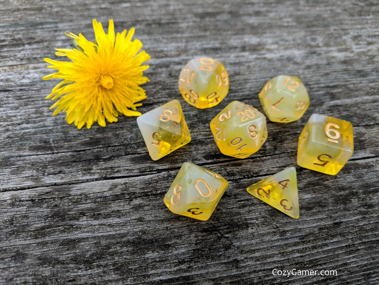 Lemon Drop DnD Dice Set Dice sets Fennek and Finch