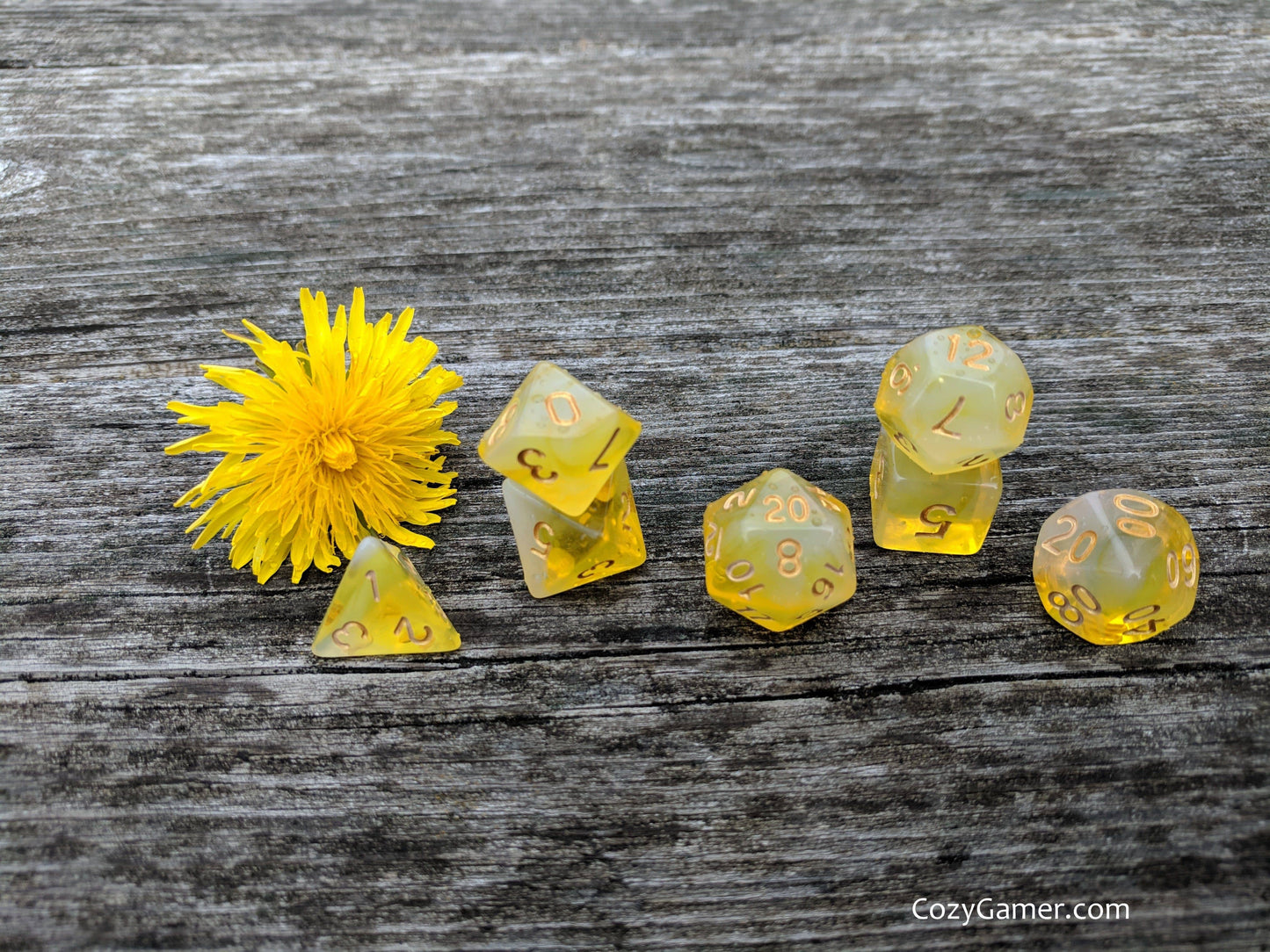 Lemon Drop DnD Dice Set Dice sets Fennek and Finch