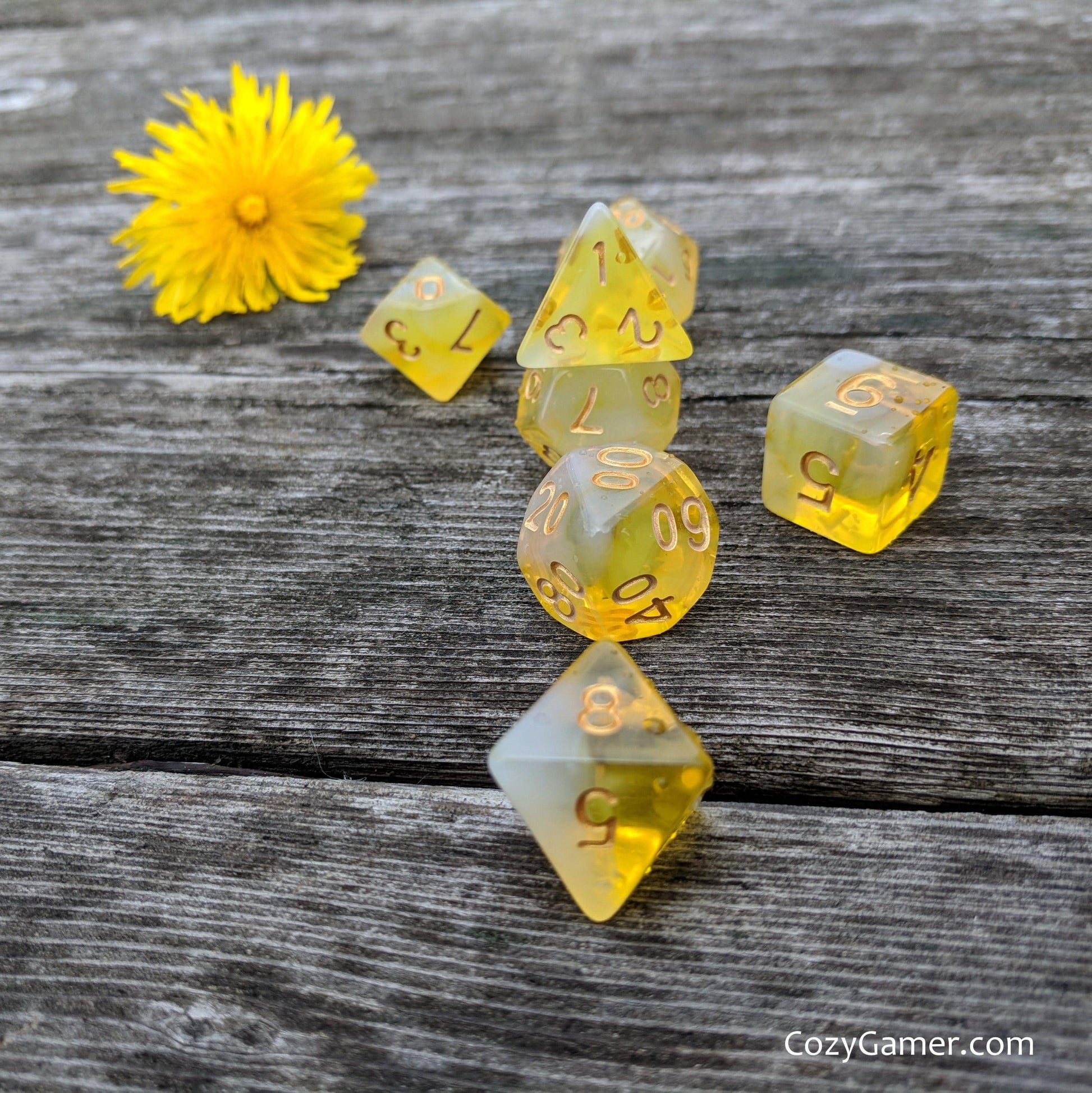 Lemon Drop DnD Dice Set Dice sets Fennek and Finch