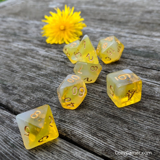 Lemon Drop DnD Dice Set Dice sets Fennek and Finch