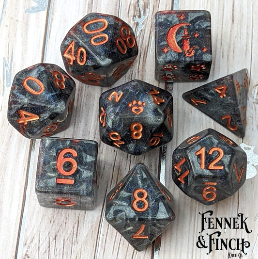Nimbus 8 Piece Dice Set. - Fennek and Finch