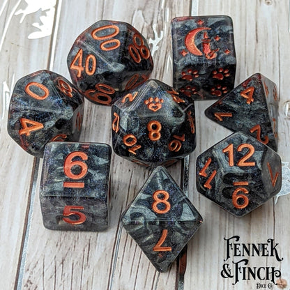 Nimbus 8 Piece Dice Set. - Fennek and Finch