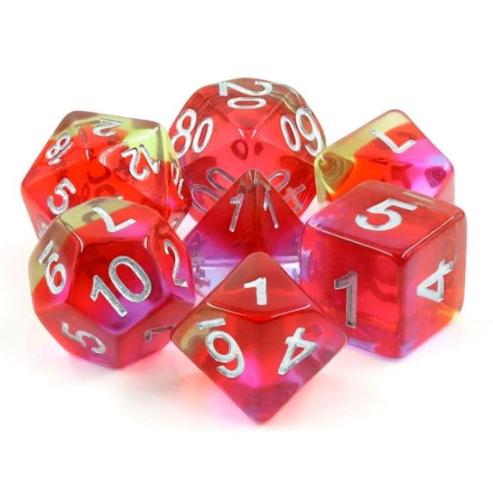 Pomegranate Blossom Dice Set Dice Sets & Games Fennek and Finch
