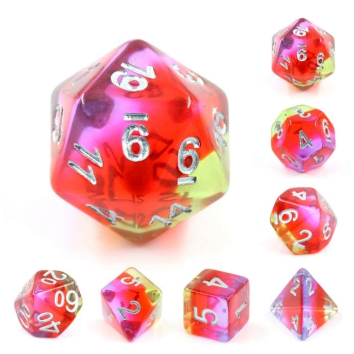 Pomegranate Blossom Dice Set Dice Sets & Games Fennek and Finch