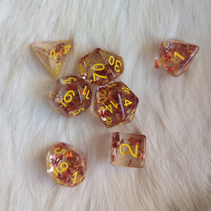 Red Butterfly DND Dice Set