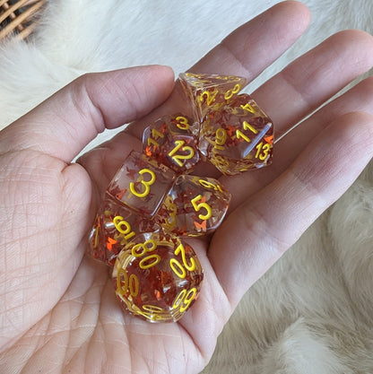 Red Butterfly DND Dice Set