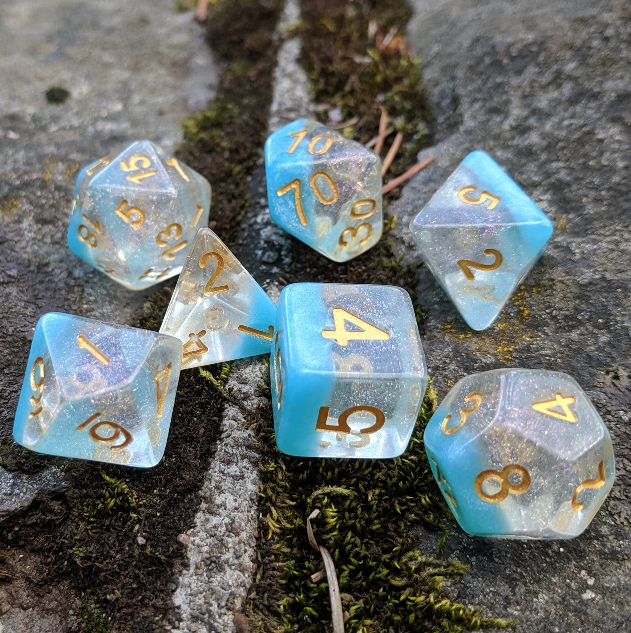 Shimmering Snowflake DnD Dice Set – Fennek and Finch