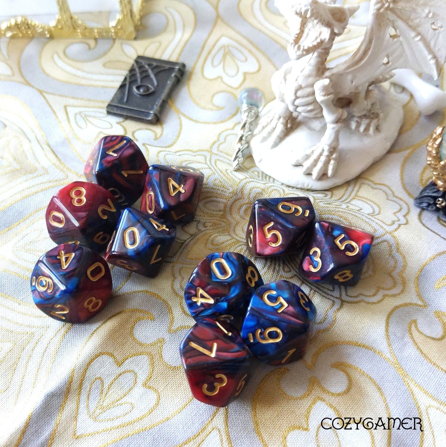 Treatise set of D10s. 10 piece set of ten sided dice Dice Sets & Games Fennek and Finch