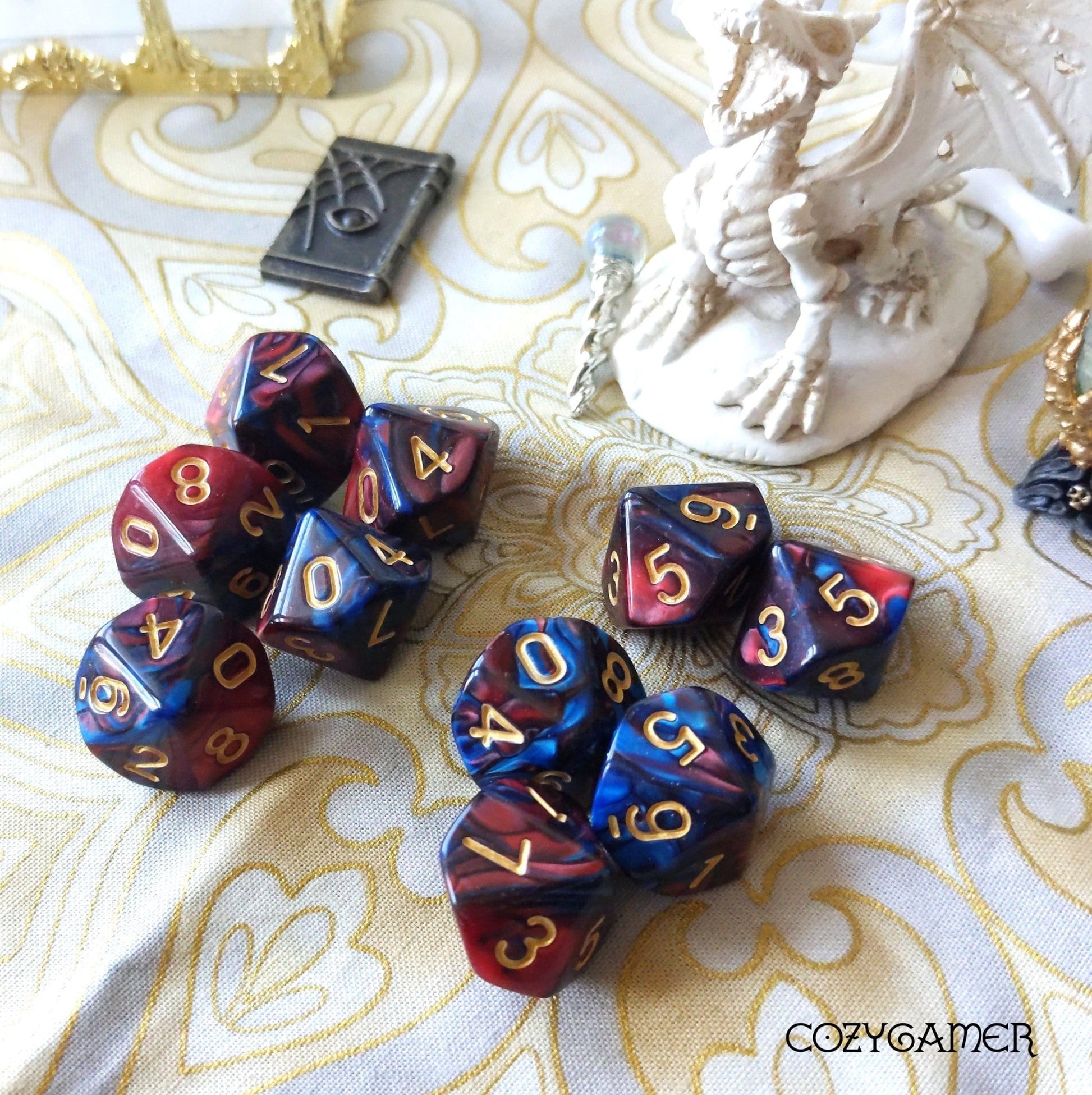 Treatise set of D10s. 10 piece set of ten sided dice Dice Sets & Games Fennek and Finch