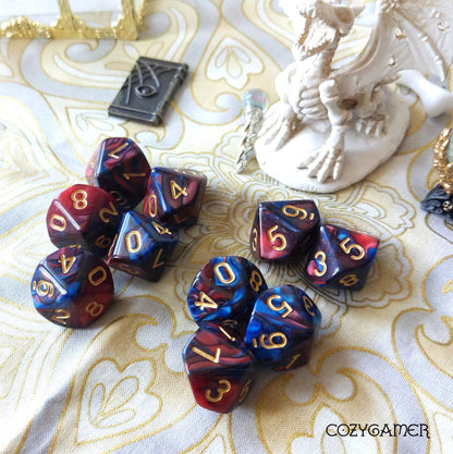 Treatise set of D10s. 10 piece set of ten sided dice Dice Sets & Games Fennek and Finch