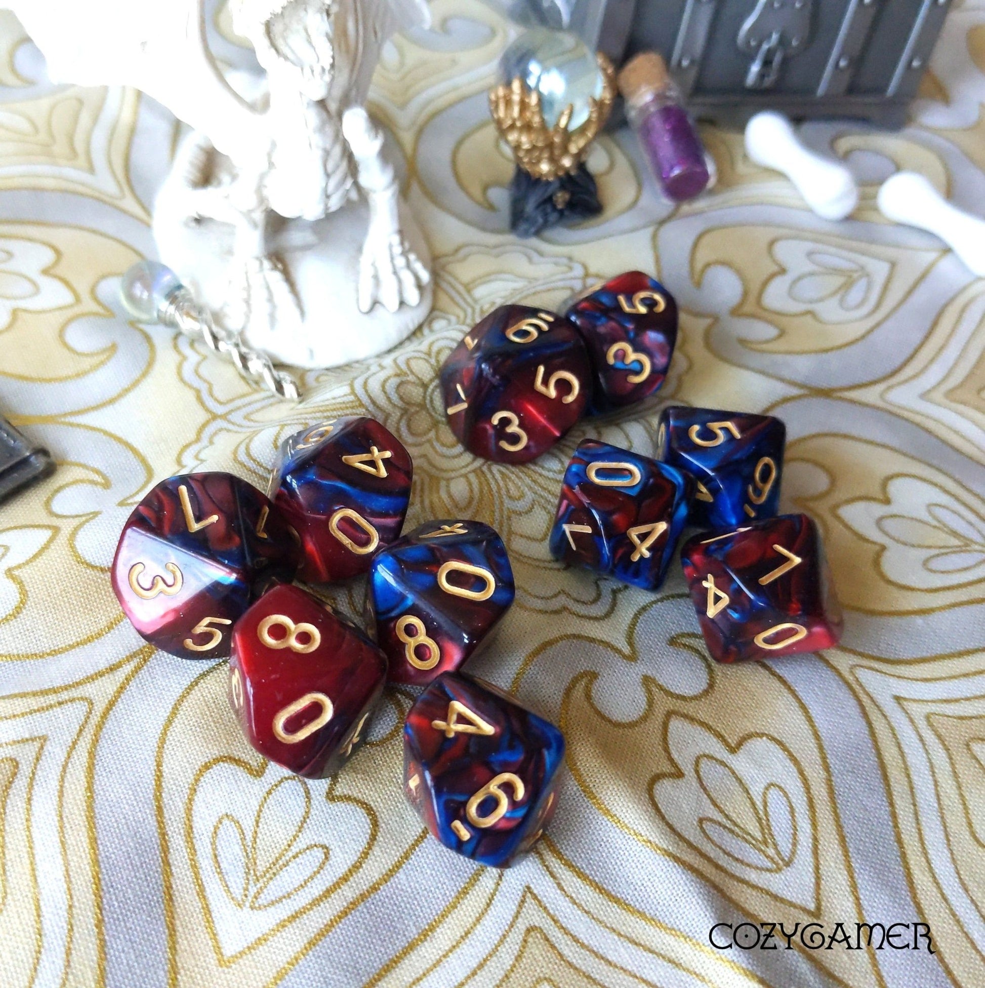 Treatise set of D10s. 10 piece set of ten sided dice Dice Sets & Games Fennek and Finch