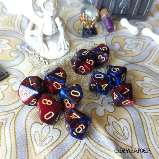 Treatise set of D10s. 10 piece set of ten sided dice Dice Sets & Games Fennek and Finch