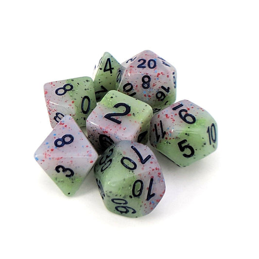 Witch's Robe Dice Set, Pastel layered and speckled dice set by HD - CozyGamer