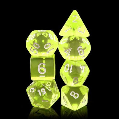 Yellow Sun Gems DnD Dice Set | Polyhedral Acrylic Dice sets Fennek and Finch